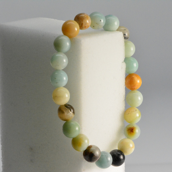 Multi color Amazonite bracelet - stretch bracelet - Picture 6 of 6